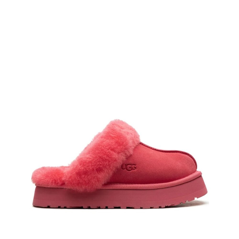 NWB UGG Disquette Shearling Platform Slippers Pink Size 7 - Picture 2 of 12